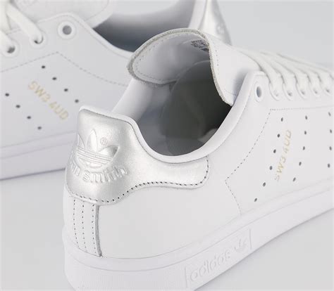 Adidas Stan Smith Trainers White Silver Metallic Sw3 4ud Exclusive