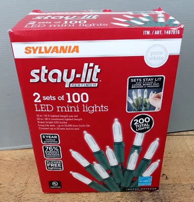 Sylvania Stay Lit Sets Of Mini Pure White Led Lights Total