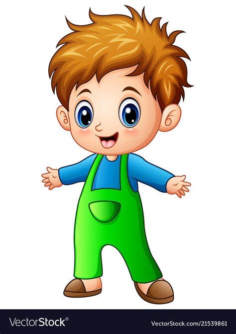 Check out these perfect beginner videos! illustration of Cute little boy cartoon. Download a Free ...