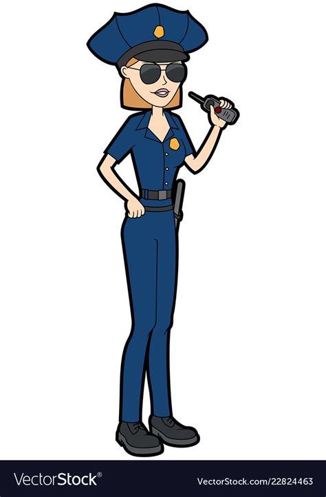 cute policewoman saluting cartoon clipart vector my xxx hot girl
