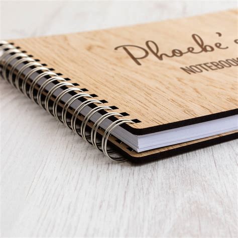 Personalised Wooden Notebook By Mirrorin