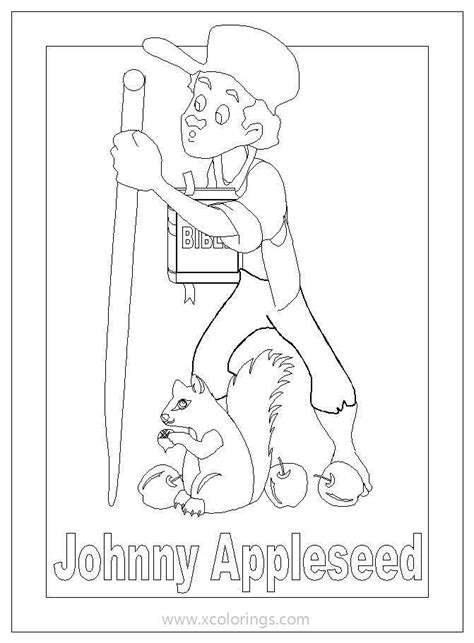 Incredible Johnny Appleseed Coloring Pages Printables References