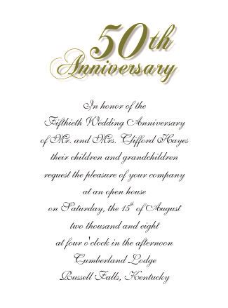 And most people like to celebrate with their friends and relations. 50th Wedding Anniversary Invitations