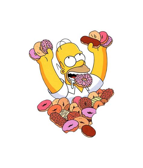 Homer Simpson Eating Donuts Lock Screen Phone Wallpap
