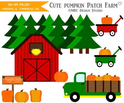 Country Fall Clip Art Cute Pumpkin Patch Farm Clip Art