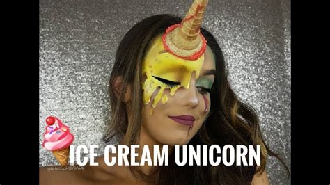 Simple Ice Cream Unicorn Halloween Makeup Tutorial Youtube