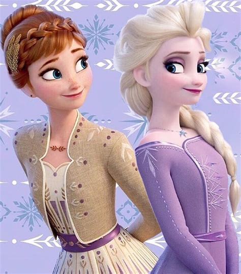 Two Frozen Princesses Standing Next To Each Other