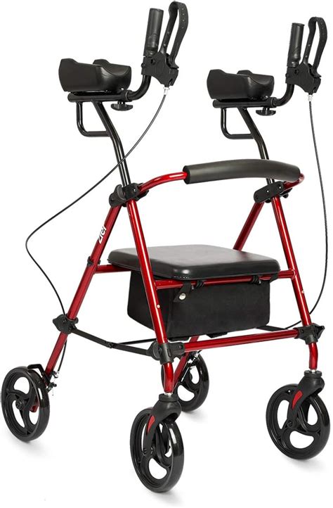Zler Rollator Walker With Armrest Up Rollator With Extra Wide Padded