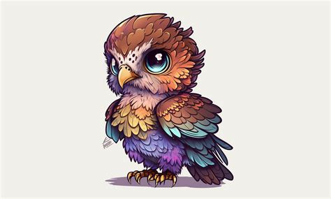 Cute Hawk Kawaii Clipart Graphic By Poster Boutique · Creative Fabrica