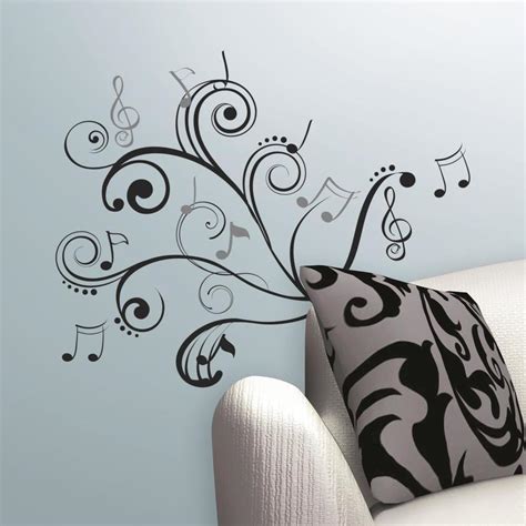 Music Note Scroll Peel And Stick Wall Decals Peel And Stick Decals The