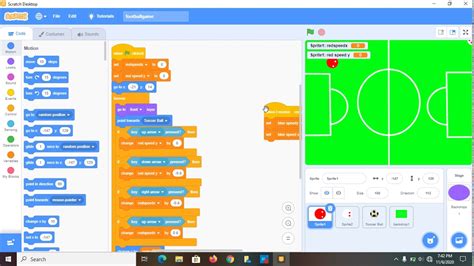 Oplu7 said that you should use cou ld use cplus plus ( i can't find the plus key on my keyboard) yes that is true, but scratch is much better as that is horribly complicated. How to make a football game in scratch PART 1 - YouTube