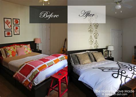 Her next step was to find a bold statement piece of art to create the color palette for the. small-bedroom-makeover-before-and-after-makeover-bedrooms ...