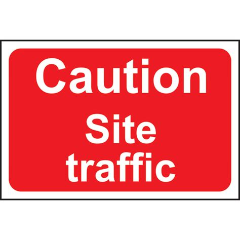 Caution Site Traffic Rpvc 600 X 400mm First Safety