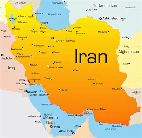 Map Of Iran And Surrounding Countries World Map