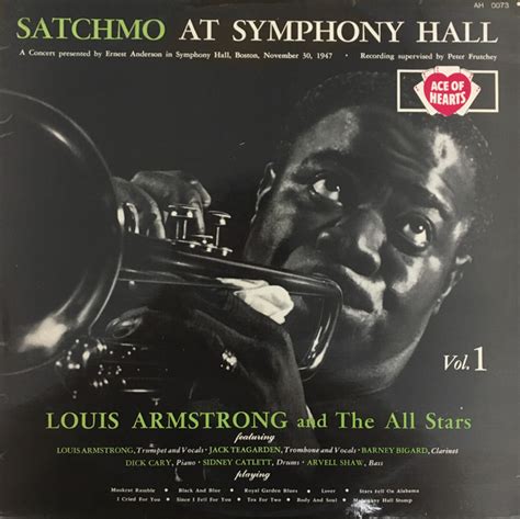 Louis Armstrong Satchmo At Symphony Hall Vinyl Records Lp Cd On Cdandlp