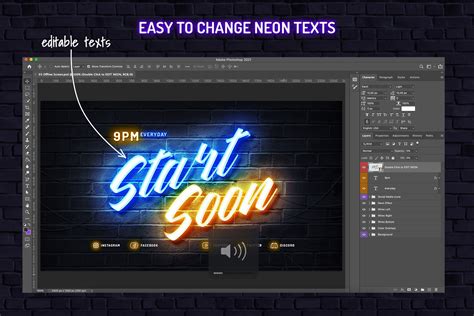 Neon Podcast Twitch Kit 2 Design Cuts