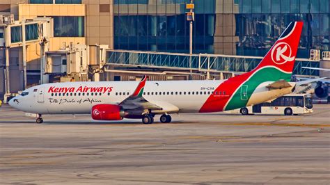 Kenya Airways Boeing B737 800 5y Cya Mumbai Vabbbom Flickr