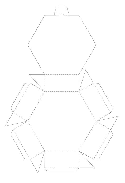 Hexagon Box Scal Svg Paper Box Template Box Template T Box Template