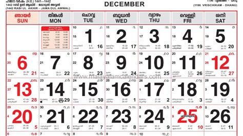 Malayalam Calendar 2019 Full Signaceto
