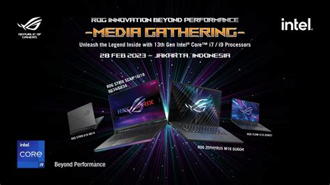 Laptop Gaming Rog Terbaru Sudah Dipasok Prosesor Th Gen Intel Core