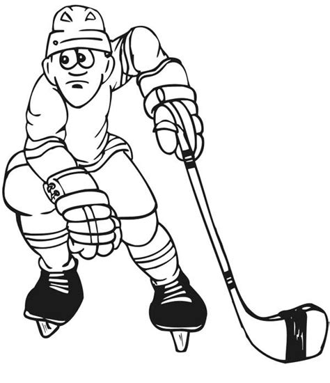 Hockey Player Picture Coloring Page NetArt Hand Coloring Coloring Pages Hockey Goal Ducks