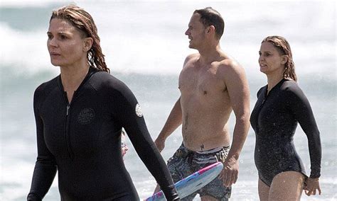 Danielle Cormack 45 Puts Her Curves On Display In Black Swimsuit