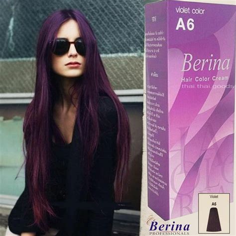 Berina A6 Purple Violet Permanent Hair Dye Color Cream