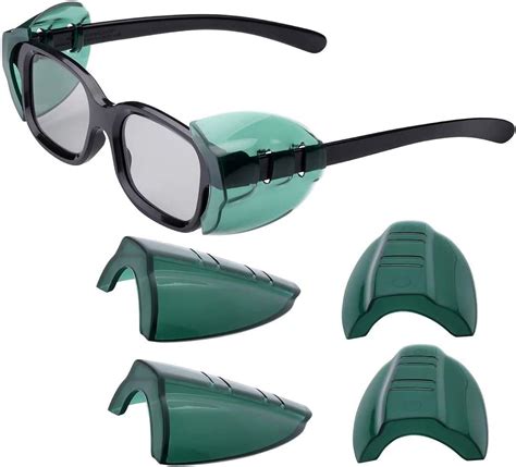 wakaka 2 pairs safety eye glasses side shields slip on clear side shield for safety glasses