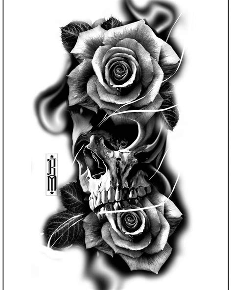 22 Skull And Rose Drawing Walidmahzie