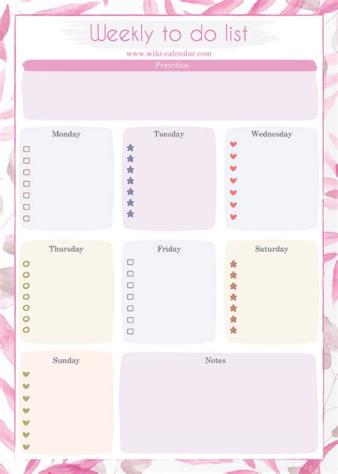 Free Printable Weekly Planner For 2021 Templates