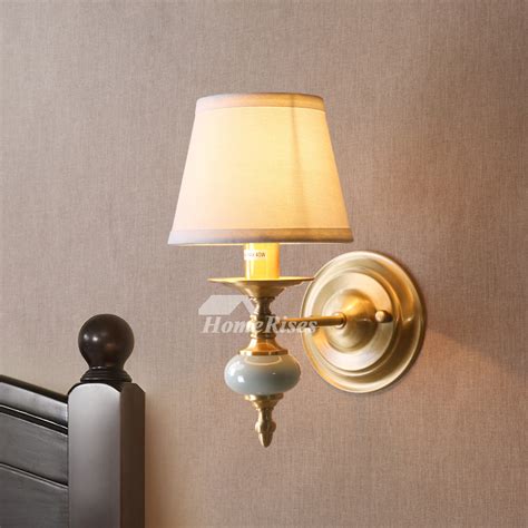 In stock & ready to ship. Decorative Wall Sconces Fabric Brass Rustic Lighting ...