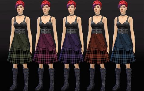 Punk Rock Chick Skater Dress At Lunararc Sims 4 Updates