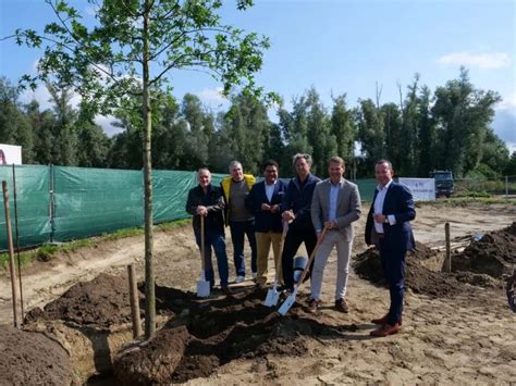 First Tree Planted At Bloom Yard Wyckaert Bouwonderneming