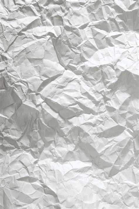 Background Crumpled Crushed Garbage Paper Texture Trash White