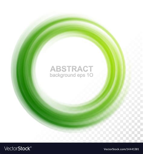 Abstract Transparent Green Swirl Circle Royalty Free Vector