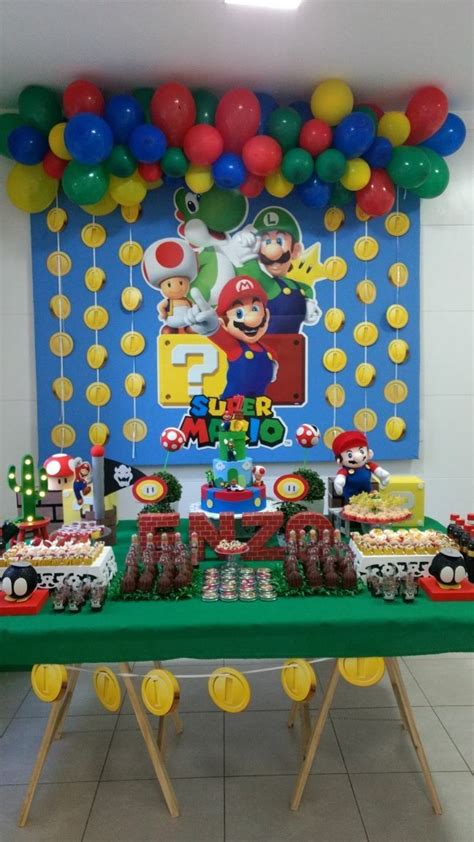 Mario Decoración Para Fiestas De Cumpleaños Con Globos Juegos De Super