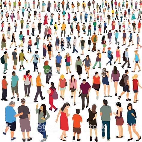 Large Group Of People Vector Illustration People Illustration Drawing People Vector
