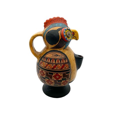Vintage Cusco Peru Pottery Chicha Jug Handcrafted And Painted Etsy