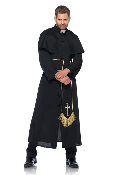 Mens Catholic Priest Halloween Religious Costume Ebay