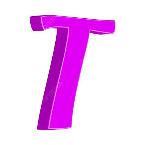 Gambar Huruf 3d T Warna Pink Desain Elegan Png Efek Teks Eps Untuk