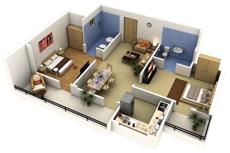 Planos De Apartamentos En 3d Diseños Modernos Construye Hogar