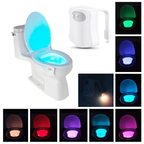 Color Led Sensor Motion Activated Bathroom Toilet Lights Seat Bowl Battery Glow Ebay