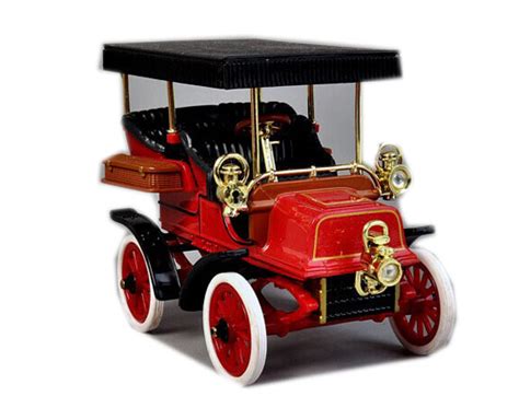 132 Scale Red Black Diecast 1904 Cadillac Vintage Car Model Kc01t0008