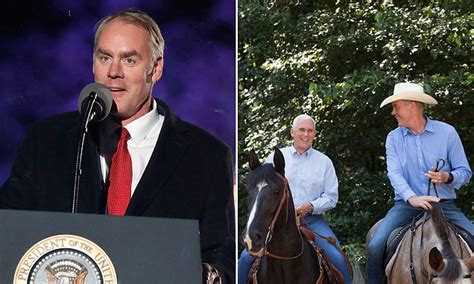 Ryan Zinke Spent 6250 Helicopter Horses With Mike Pence Daily Mail