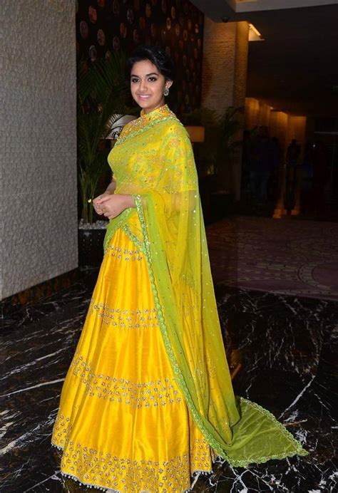 Actress Keerthy Suresh In Yellow Dress At Movie Audio Launch Cinehub