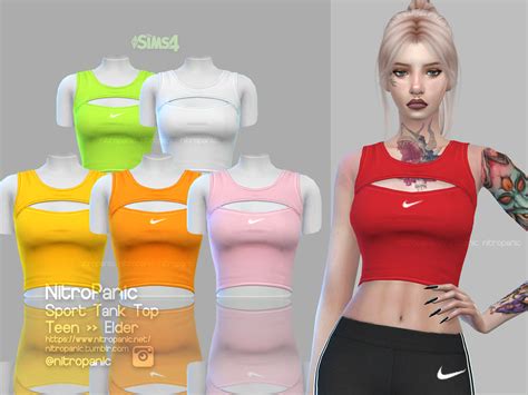 Sport Tank Top Sport Tank Tops Sims 4 Mods Clothes Sims 4 Clothing