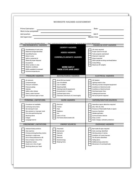 Printable Field Level Hazard Assessment Form Printabl Vrogue Co