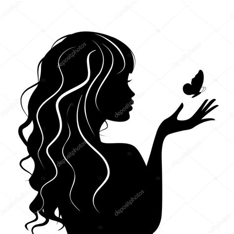 Vector Illustration Of Beauty Woman With Butterfly Premium Vector In