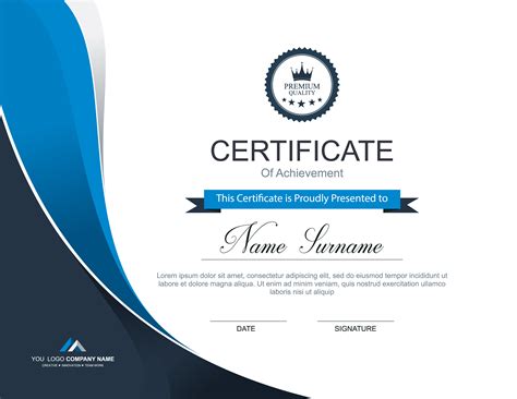 Certificate Template Vector Free Download