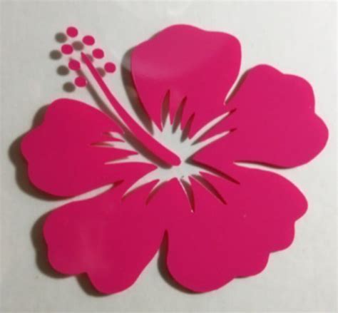 Hibiscus Hawaiian Flower Vinyl Decal Sticker Etsy